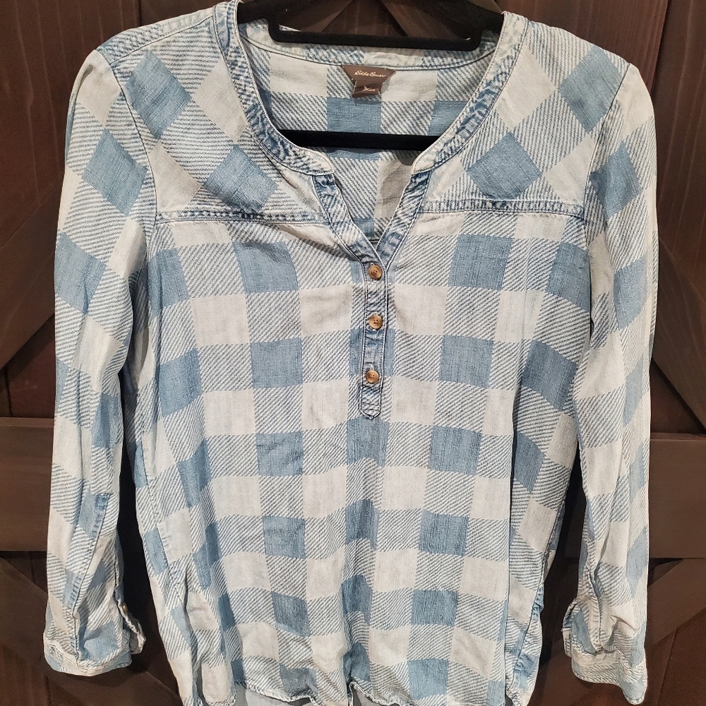 Eddie Bauer checkers shirt